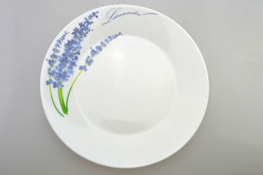 Opál üveg levendulás lapos tányér 27 cm